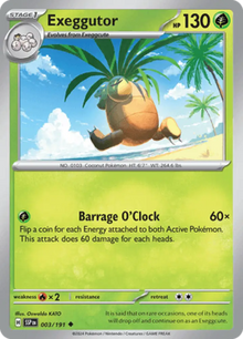 Surging Sparks Exeggutor 003/191 Englisch - Sammelkarten