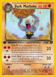 Team Rocket Dark Machoke 040/082 Englisch - First Edition Karte - Gewöhnlich / Good - Sammelkarten