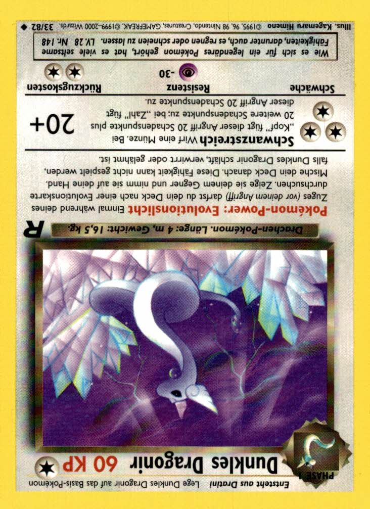 Team Rocket Dunkles Dragonir 033/082 Deutsch - Unlimited Karte - Gewöhnlich / Near Mint - Sammelkarten