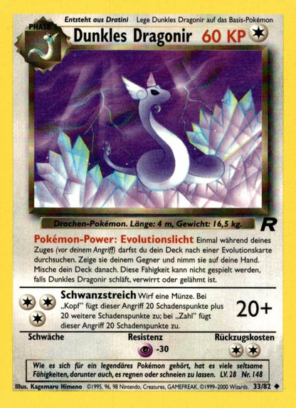 Team Rocket Dunkles Dragonir 033/082 Deutsch - Unlimited Karte - Gewöhnlich / Near Mint - Sammelkarten