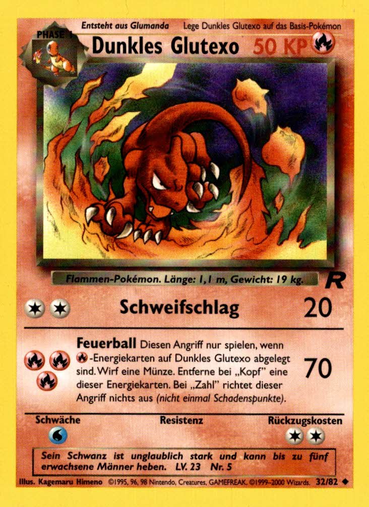 Team Rocket Dunkles Glutexo 032/082 Deutsch - Unlimited Karte - Gewöhnlich / Excellent - Sammelkarten