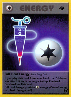 Team Rocket Full Heal Energy 081/082 Englisch - First Edition Karte - Gewöhnlich / Excellent - Sammelkarten