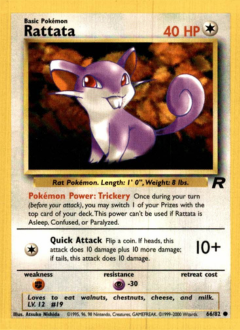 Team Rocket Rattata 066/082 Englisch - Unlimited Karte - Gewöhnlich / Near Mint - Sammelkarten