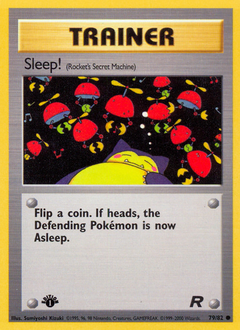 Team Rocket Sleep! 079/082 Englisch - First Edition Karte - Gewöhnlich / Near Mint - Sammelkarten