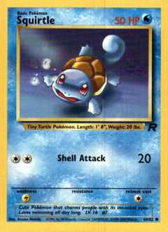 Team Rocket Squirtle 068/082 Englisch - Unlimited Karte - Gewöhnlich / Near Mint - Sammelkarten