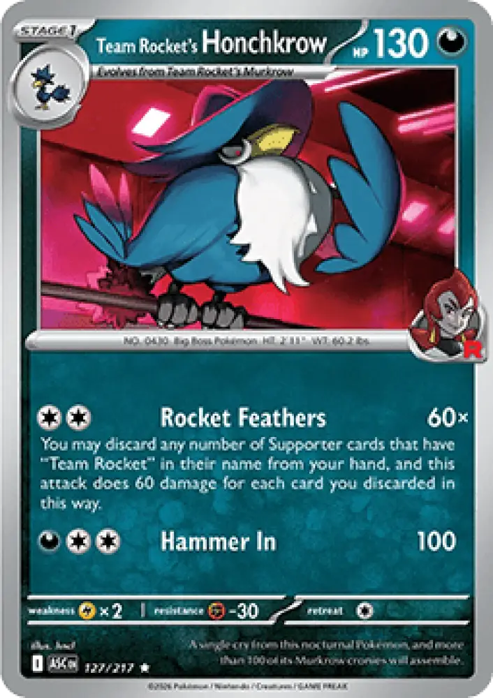 Team Rocket's Honchkrow - Ascended Heroes (Rare) [ASC-127]