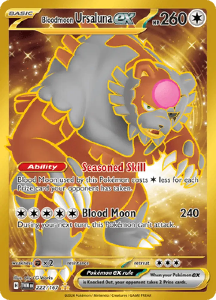 Twilight Masquerade Bloodmoon Ursaluna ex 222/167 Englisch - Sammelkarten
