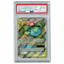 Venusaur & Snivy GX PSA 8 #SM229 EN - Sammelkarten
