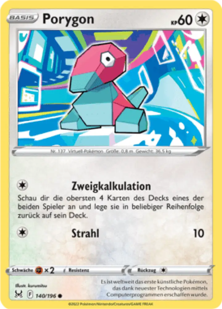 Verlorener Ursprung Porygon 140/196 Deutsch - Sammelkarten