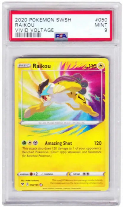 Vivid Voltage Raikou 050/185 Englisch PSA 9 - PSA 9 / Mint - Sammelkarten