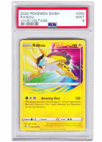Vivid Voltage Raikou 050/185 Englisch PSA 9 - PSA 9 / Mint - Sammelkarten