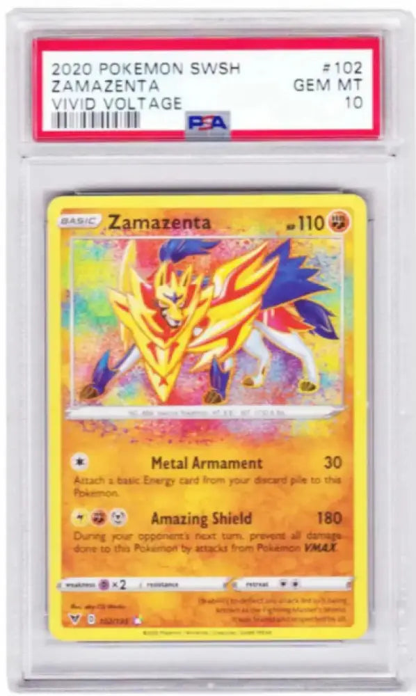Vivid Voltage Zamazenta 102/185 Englisch PSA 10 - PSA 10 / GEM MT - Sammelkarten
