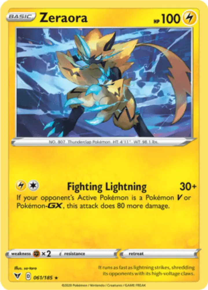 Vivid Voltage Zeraora 061/185 Englisch - Holo / Near Mint - Sammelkarten