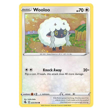 Wooloo 222/264 Holo Pokemon Karte Fusionsangriff EN