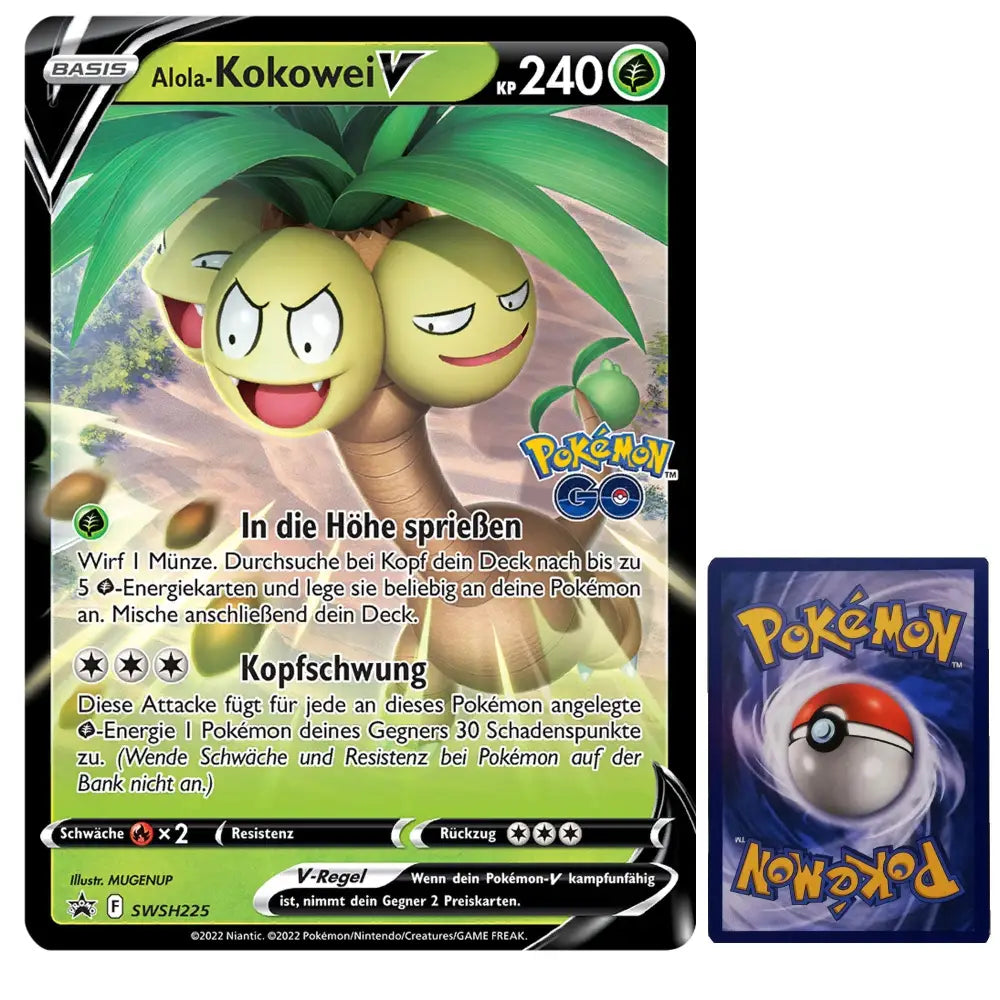 XXL Alola-Kokowei V Jumbo Karte Pokemon SWSH225 Deutsch