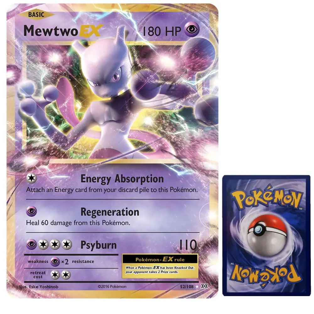 XXL Karte Mewtwo 52/108 Pokemon Jumbo Karte Englisch