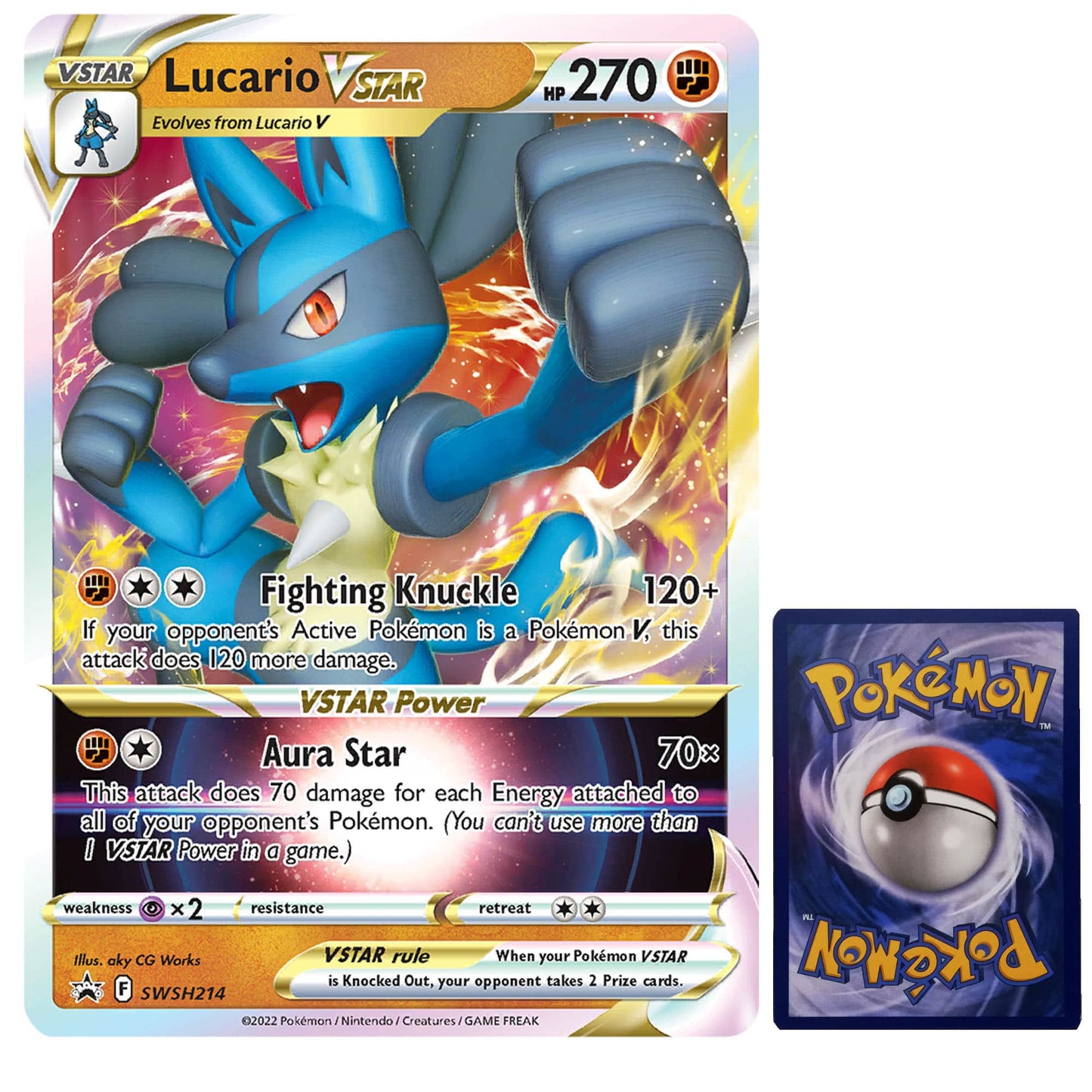 XXL Pokemon Karte Lucario SWSH214 EN