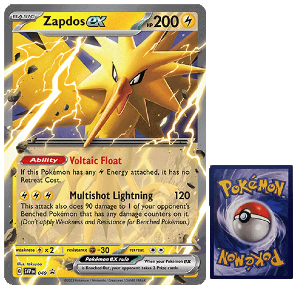 Zapdos EX Pokemon XXL Karte SVP049 Englisch - Sammelkarten