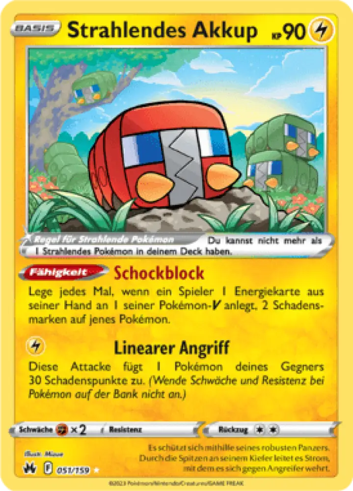 Zenit der Könige Strahlendes Akkup 051/159 Deutsch - Holo / Near Mint - Sammelkarten